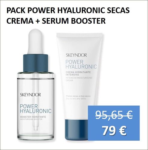 Skeyndor. Pack Power Hyaluronic Crema + Sérum Booster